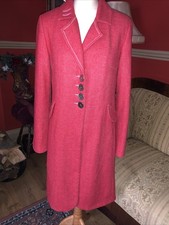 Avoca Anthology Red 70% Wool Blend Coat 4 UK 14 Pit2pit 21.5in Elegant Chic Warm