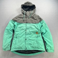 Volcom Women’s Snowboard Ski Jacket Size S Teal/Grey 10K Waterproof Insulated