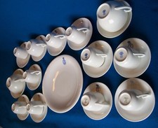 OFFICERS MESS POTTERY CUPS & SAUCERS ROYAL NAVY 13 PAIRS & PLATE
