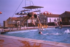 35mm Slide - Man Diving Into