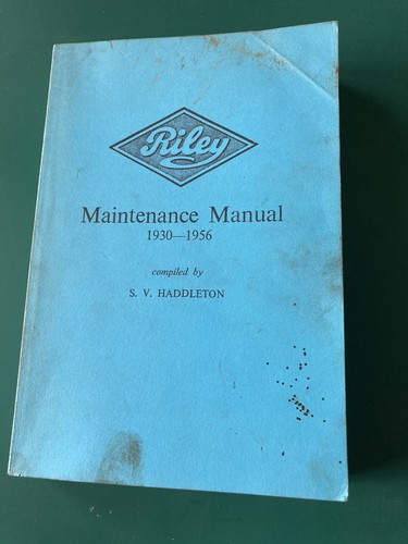 Riley maintenance manual 1930 - riley,