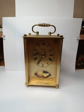 Vintage Anstey Wilson Mantel Clock Brass Pendulum Chiming Quartz Movement