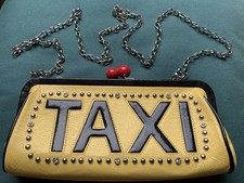 Brighton Leather Clutch Shoulder Bag - Taxi/Stop double-sided - Rare Vintage vgc