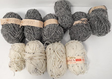 Wool Knitting Wool 600g Grey Wool 400g Cream Wool A87 G280