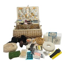 Wicker Sewing Box With