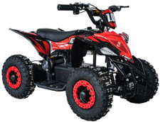 Electric E-Max Quad Bike 1000W 48V MIDI High Torque 3 speed Red 20mph Kids