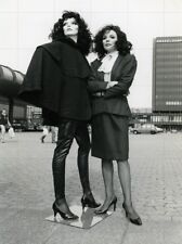 JOAN COLLINS - 10" x 8" b/w Photograph With ADEL ROOTSTEIN MANNEQUIN