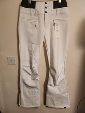 ROXY RISING HIGH SKI SNOWBOARD PANTS SALOPETTES WOMENS WHITE RRP £195 XL