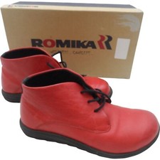 Romika Women's Red Leather Boots Size 38 Used