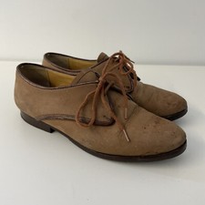 Rombah Wallace Vintage Shoes Brown Leather Brogues Lace Up Flat Size 3 36