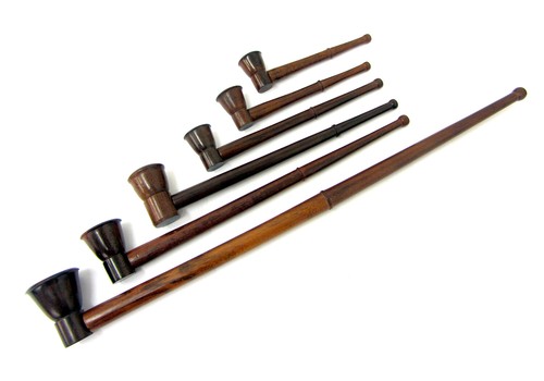 Smoking wooden pipe stem - wooden,