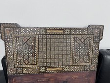 STUNNING SYRIAN DAMASCUS INLAID BACKGAMMON/CARD/ GAME TABLE, See Description.