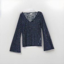Hollister Blue Mesh Open Knit