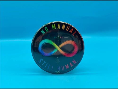Audhd 25mm small pin badges - 25mm,