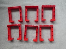 Vintage Tomy Trackmaster Bridge Supports Risers for  Bridge 6 Red Pieces