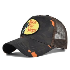 Baseball Trucker Mesh Cap Adjustable SnapBack Bass Pro Shops Hat Outdoor Fish UK