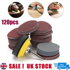 120PCS Sanding Discs Pad Kit for Drill Grinder Rotary Tools + Backing Pad 2 Inch