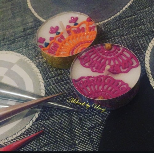 Henna mehndi tealights - henna, of