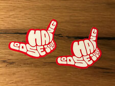 2x HANG LOOSE Stickers Vintage