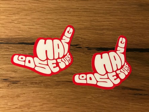 Hang loose stickers vintage - 2x,