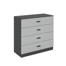 Modern Black 4 Drawer Chest
