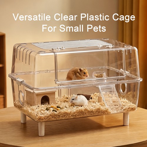 Transparent hamster cage - transparent,