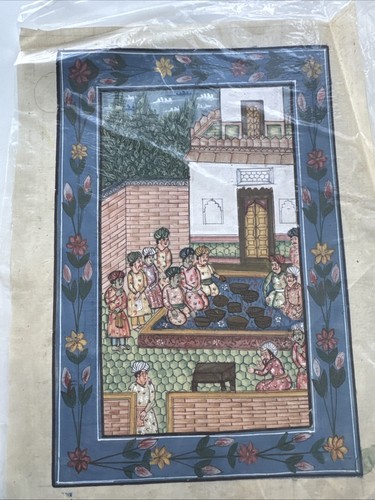 Mughal indian oil silk - mughal, on