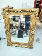 Beautiful Antique Style Large Ornate Gold Wall Mirror Vintage Style Rectangular