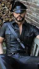 MEN'S REAL LEATHER Black