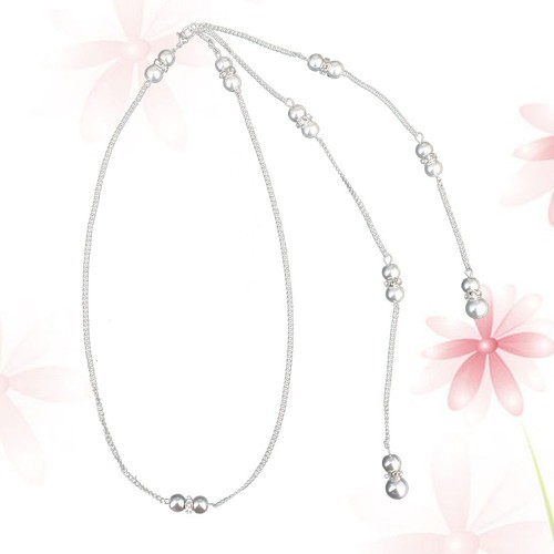 Pearl necklace body chain - necklace,