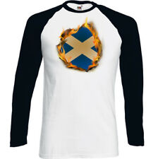 Scotland Flag Flames Mens Scottish T-Shirt Rugby Football St Andrews Day Saltire