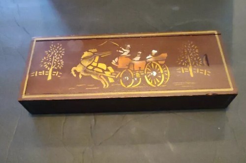 Vintage stenciled wood pencil - wood,
