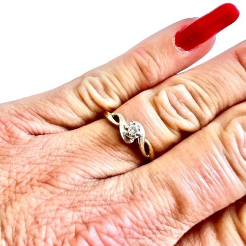 Diamond 9ct gold - gold, ring