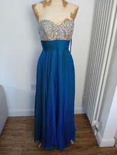 Scarlett Blue And Green Embellished Evening Dress. Size 10 NWt
