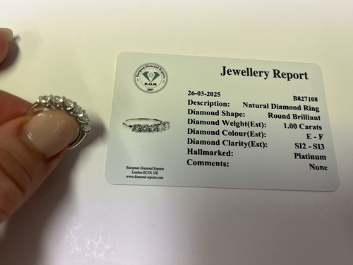 Certified natural diamond ring - certified,