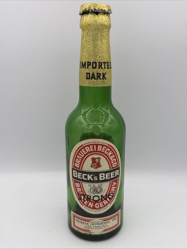 Becks beer vintage green empty - beer,