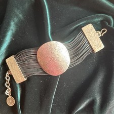 Handmade Bracelet Pewter/leather