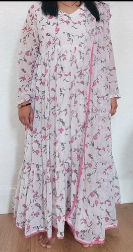Asian floral long kurti - floral,