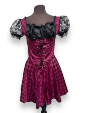 Rubies Burgundy Black Maid Outfit Size XS - Ex Hire Fancy Dress Costume