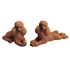 Mini Fairy Garden Poodle Figurine Decor Fairy House Ornament Miniature Animals