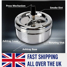 Spinning tray ashtray push - ashtray,