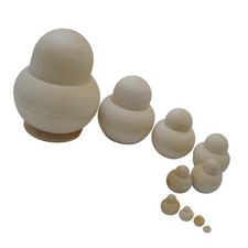 10pcs DIY Blank Wooden Nesting