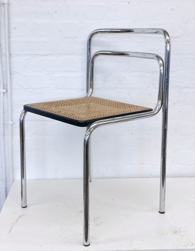 Vintage chrome rattan chair - vintage,
