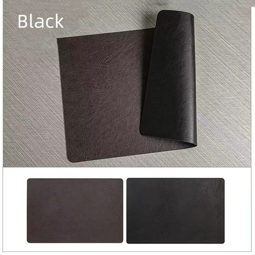 Faux leather placemats set - faux, of