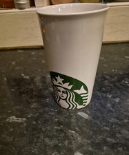 Starbucks Coffee Mermaid Logo White Large Tall Ceramic Mug 2013 unused