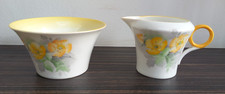 Shelley Regent Milk Jug & Sugar Bowl Bone China 1930's Art Deco