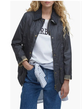 Navy  ~. Barbour Fiddich Waxed