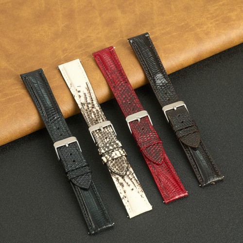 Lizard leather watch band - leather, men