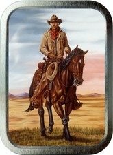  2oz Silver Tobacco Tin. 30