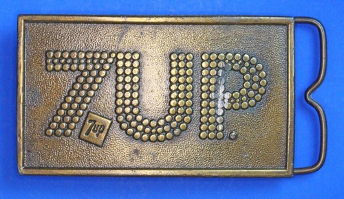 Vintage 1976 brass 7up - 1976, belt